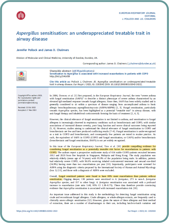 Sensibilización a Aspergillus: un rasgo tratable subestimado en enfermedades de las vías respiratorias
